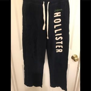 Navy blue Hollister wide leg sweatpants size XS